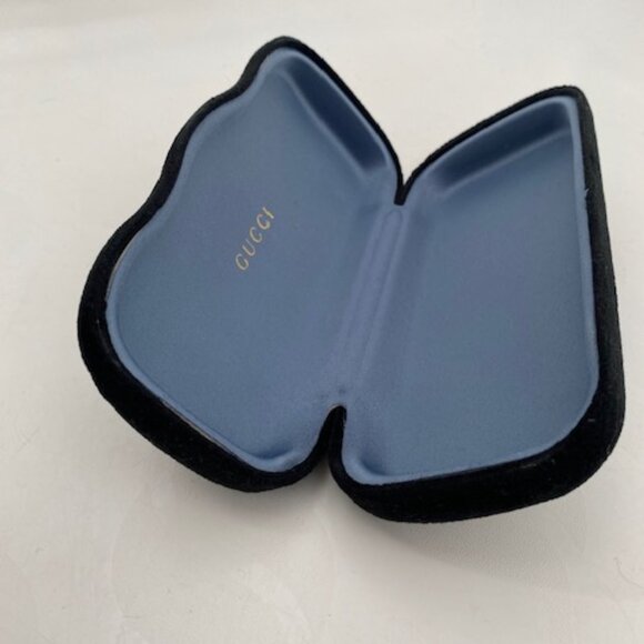 GUCCI Black Velvet Hard Clamshell Designer Eyeglass Glasses Case - Picture 3 of 10
